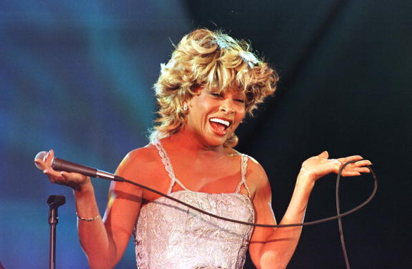 US singer Tina Turner sings during her performance