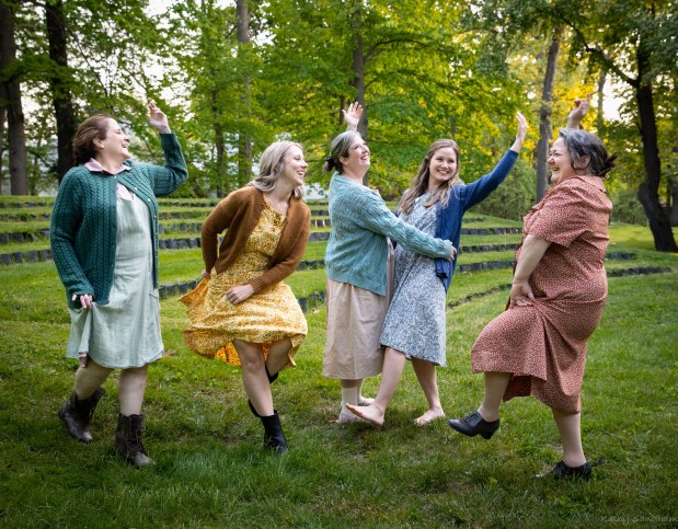 Rabbit Run Theater in Madison Township opens its 2023 season with the drama "Dancing at Lughnasa." Pictured are cast members Dawn Hill, left, Sarah Gordon, Mary Messmore, Kelly Smith and Catherine Remick. Details: RabbitRun.org. (Kathy Sandham)